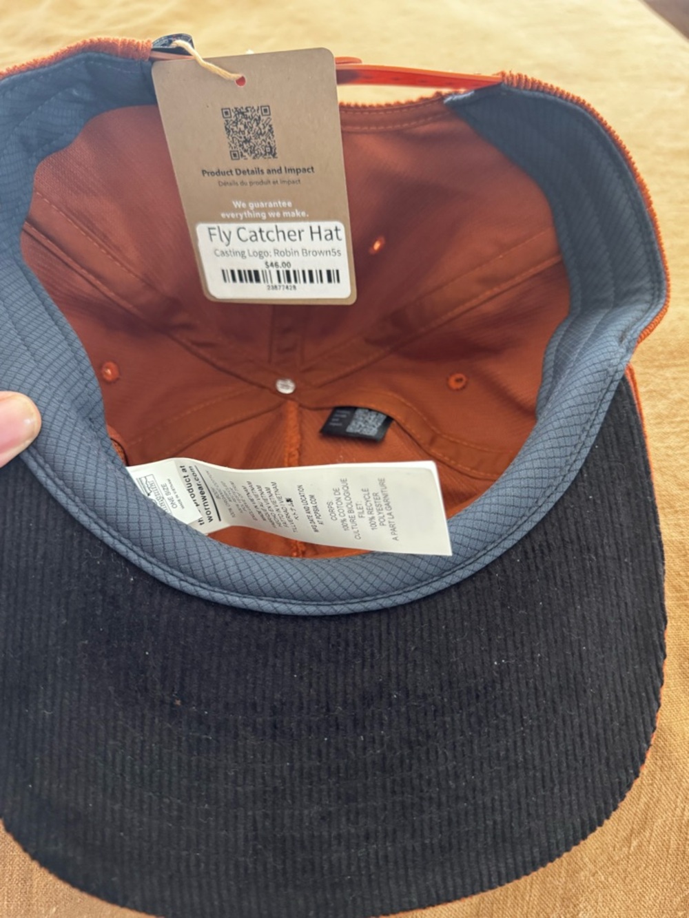 Patagonia Men's Corduroy Cap - Rust with Navy Patch - Picture 3 of 6